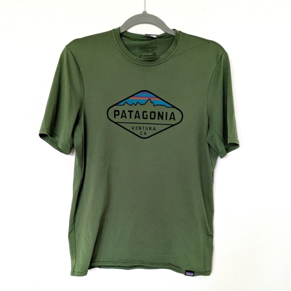 Patagonia Capilene Baselayer T-Shirt Olive Green Hiking Activwear